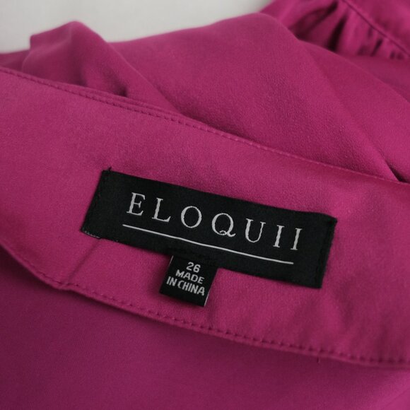 ELOQUII Satin Maxi Dress - 26, Magenta $150 - Picture 12 of 12
